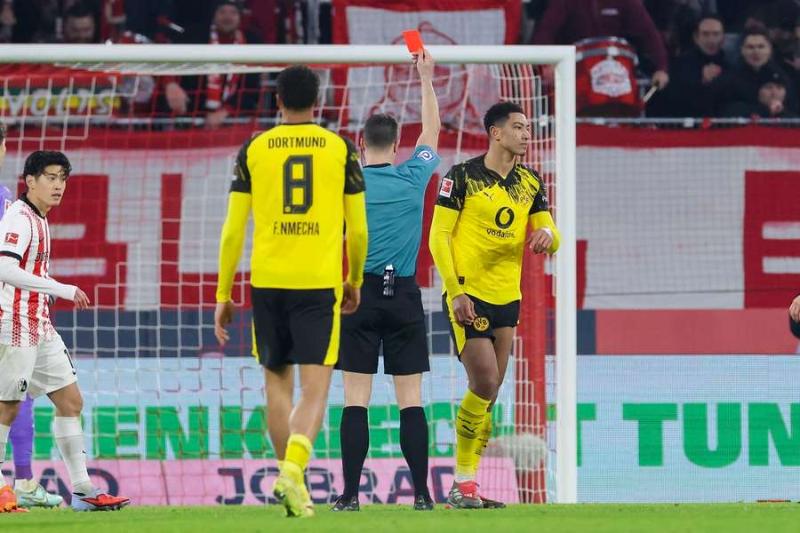 Jobe Bellingham sent off as Borussia Dortmund held by Freiburg in Bundesliga